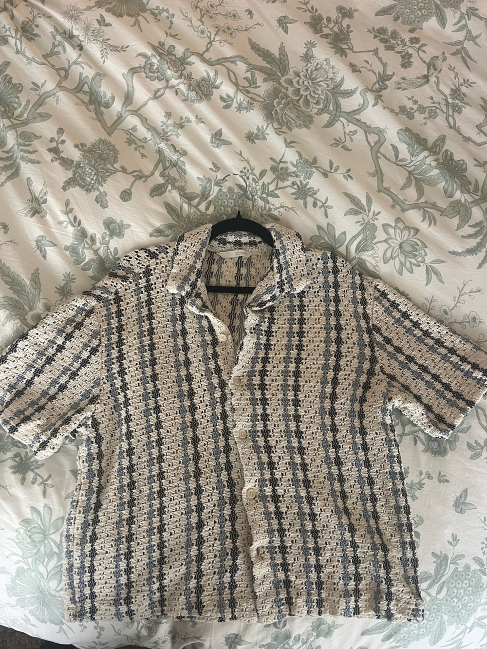 Zara crochet knit- Cream & Navy